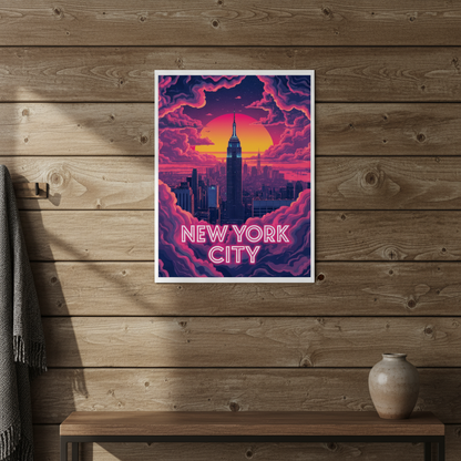 New York City Psychedelic Travel Poster