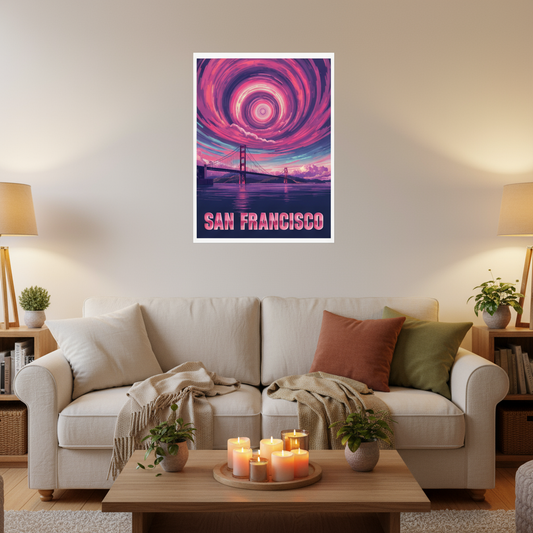 San Francisco Psychedelic Travel Poster