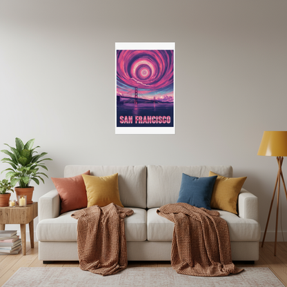 San Francisco Psychedelic Travel Poster