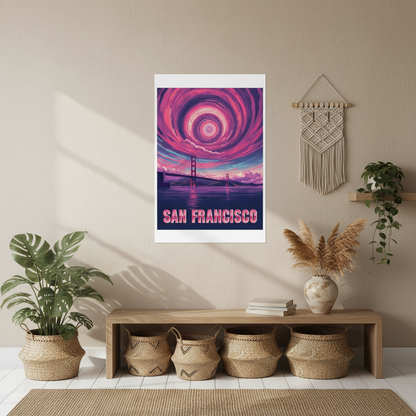 San Francisco Psychedelic Travel Poster