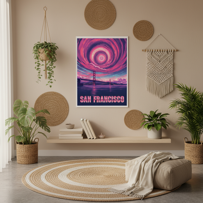 San Francisco Psychedelic Travel Poster