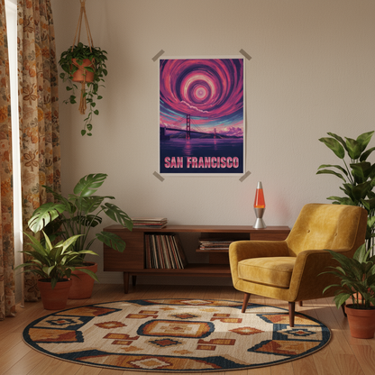 San Francisco Psychedelic Travel Poster
