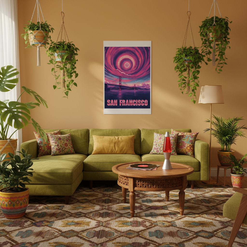 San Francisco Psychedelic Travel Poster