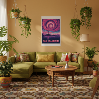 San Francisco Psychedelic Travel Poster