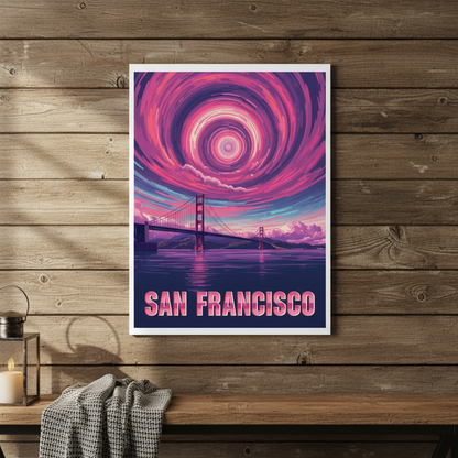 San Francisco Psychedelic Travel Poster