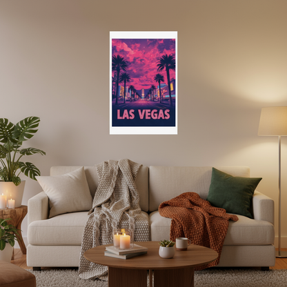 Las Vegas Psychedelic Travel Poster