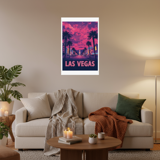 Las Vegas Psychedelic Travel Poster