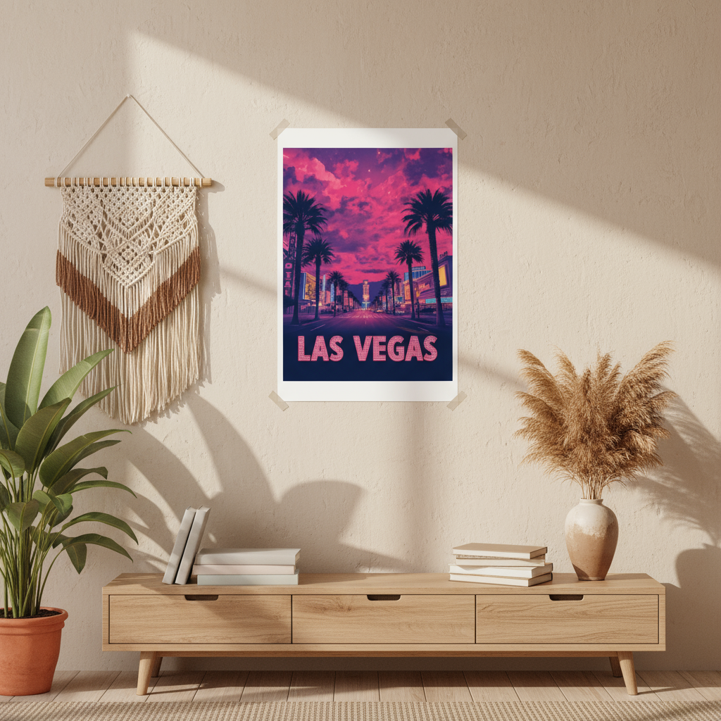 Las Vegas Psychedelic Travel Poster