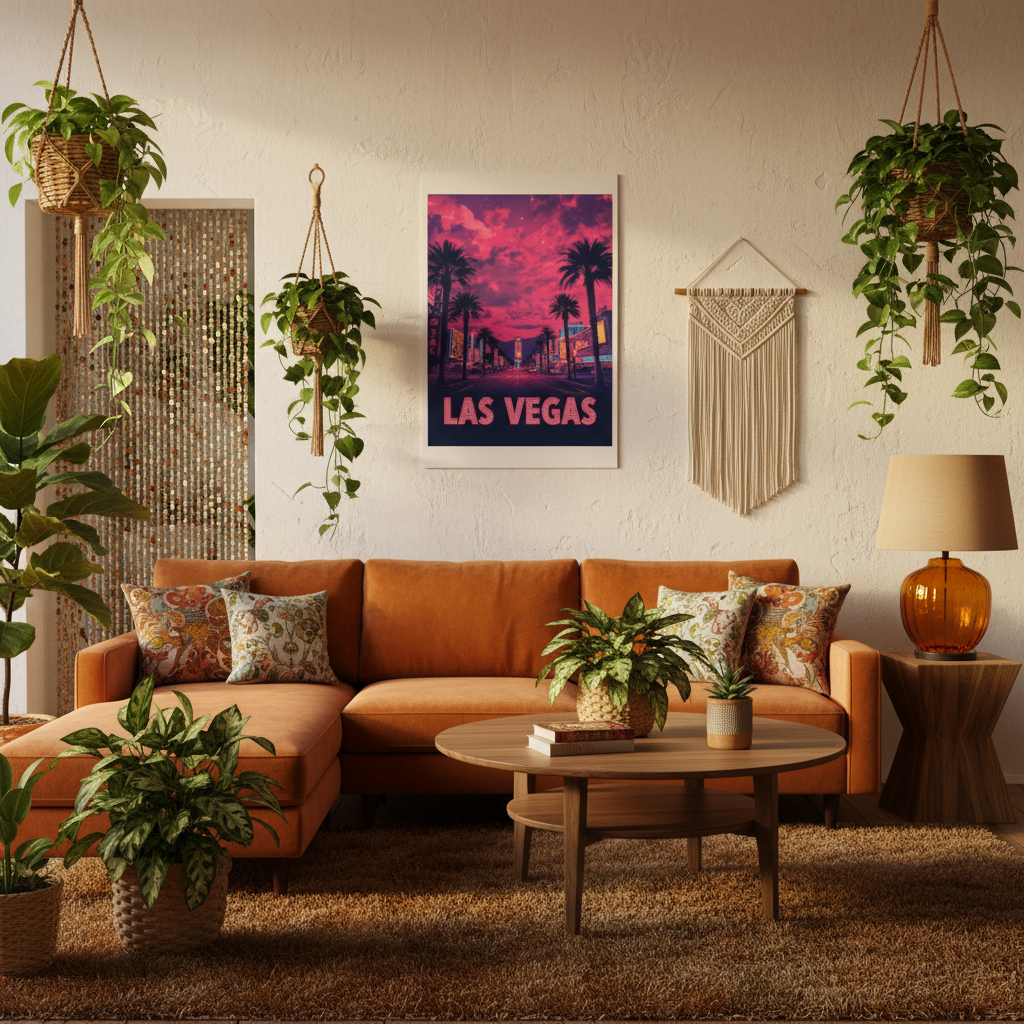 Las Vegas Psychedelic Travel Poster