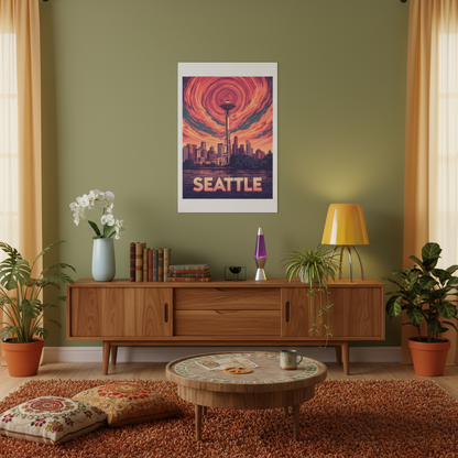 Seattle Psychedelic Travel Poster