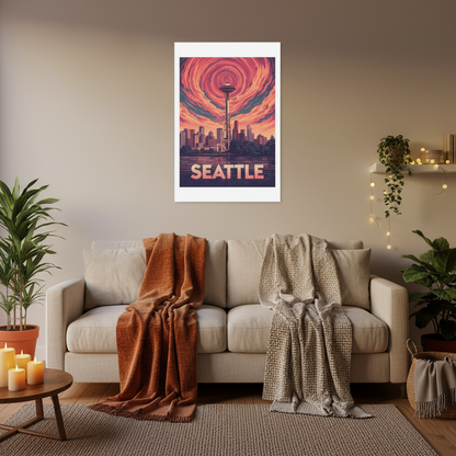 Seattle Psychedelic Travel Poster