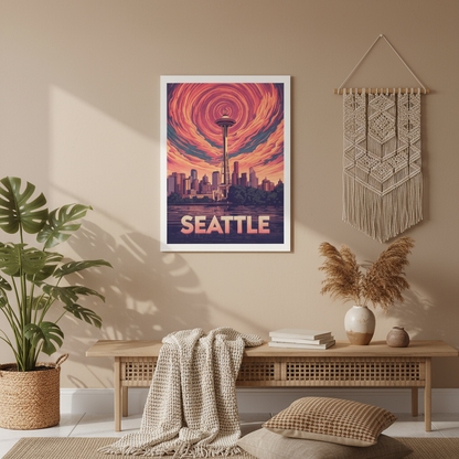 Seattle Psychedelic Travel Poster