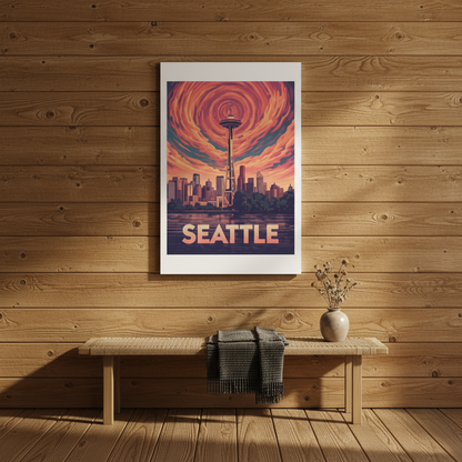 Seattle Psychedelic Travel Poster