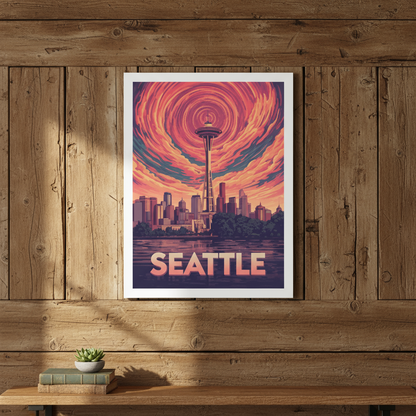Seattle Psychedelic Travel Poster