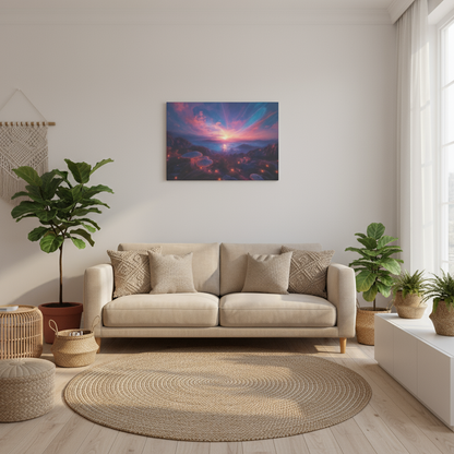 Psychedelic Landscape Canvas Wall Art