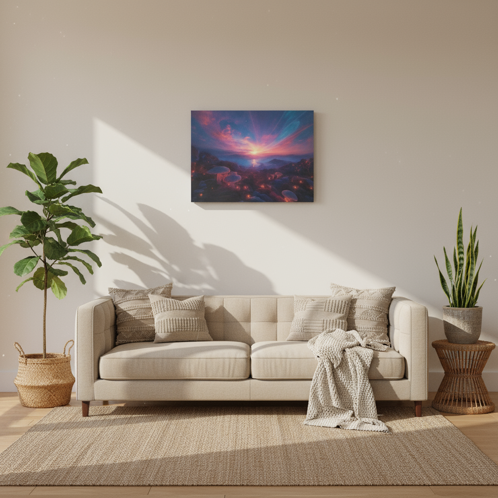 Psychedelic Landscape Canvas Wall Art