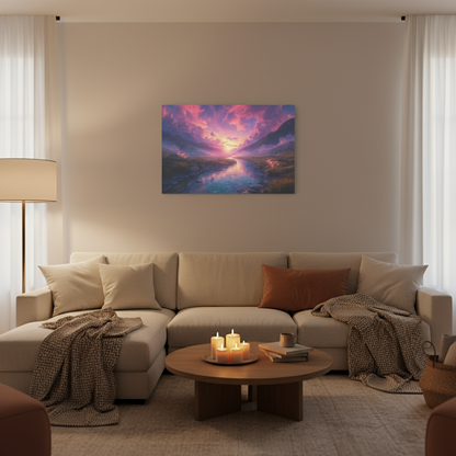 Psychedelic Landscape Canvas Wall Art