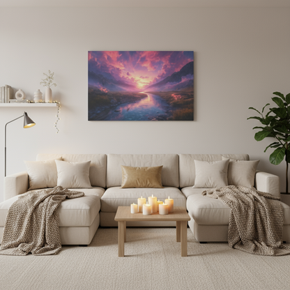 Psychedelic Landscape Canvas Wall Art