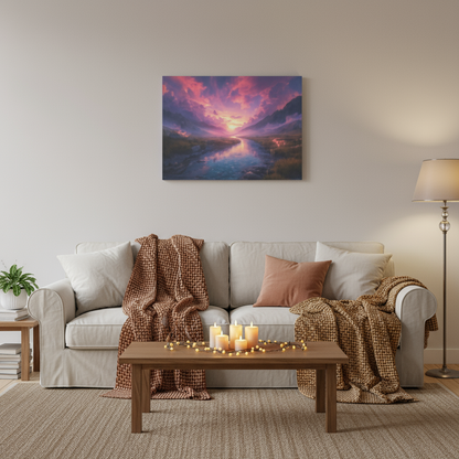 Psychedelic Landscape Canvas Wall Art