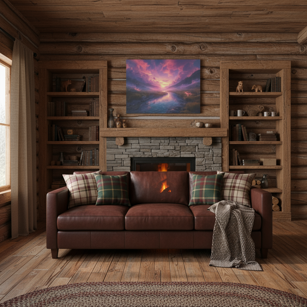 Psychedelic Landscape Canvas Wall Art