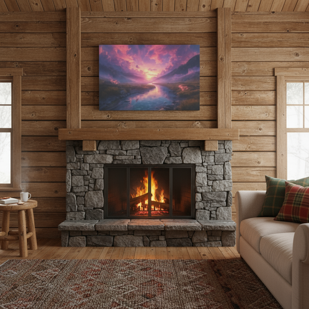 Psychedelic Landscape Canvas Wall Art