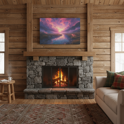 Psychedelic Landscape Canvas Wall Art