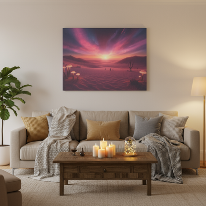 Psychedelic Landscape Canvas Wall Art