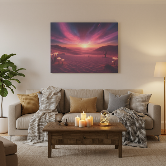 Psychedelic Landscape Canvas Wall Art