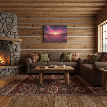 Psychedelic Landscape Canvas Wall Art