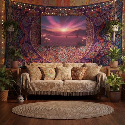 Psychedelic Landscape Canvas Wall Art