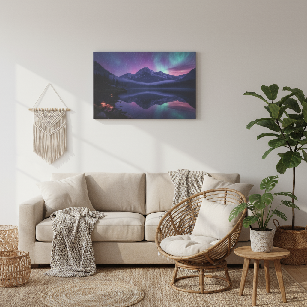 Psychedelic Landscape Canvas Wall Art