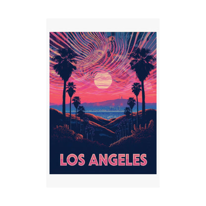 Los Angeles Psychedelic Travel Poster