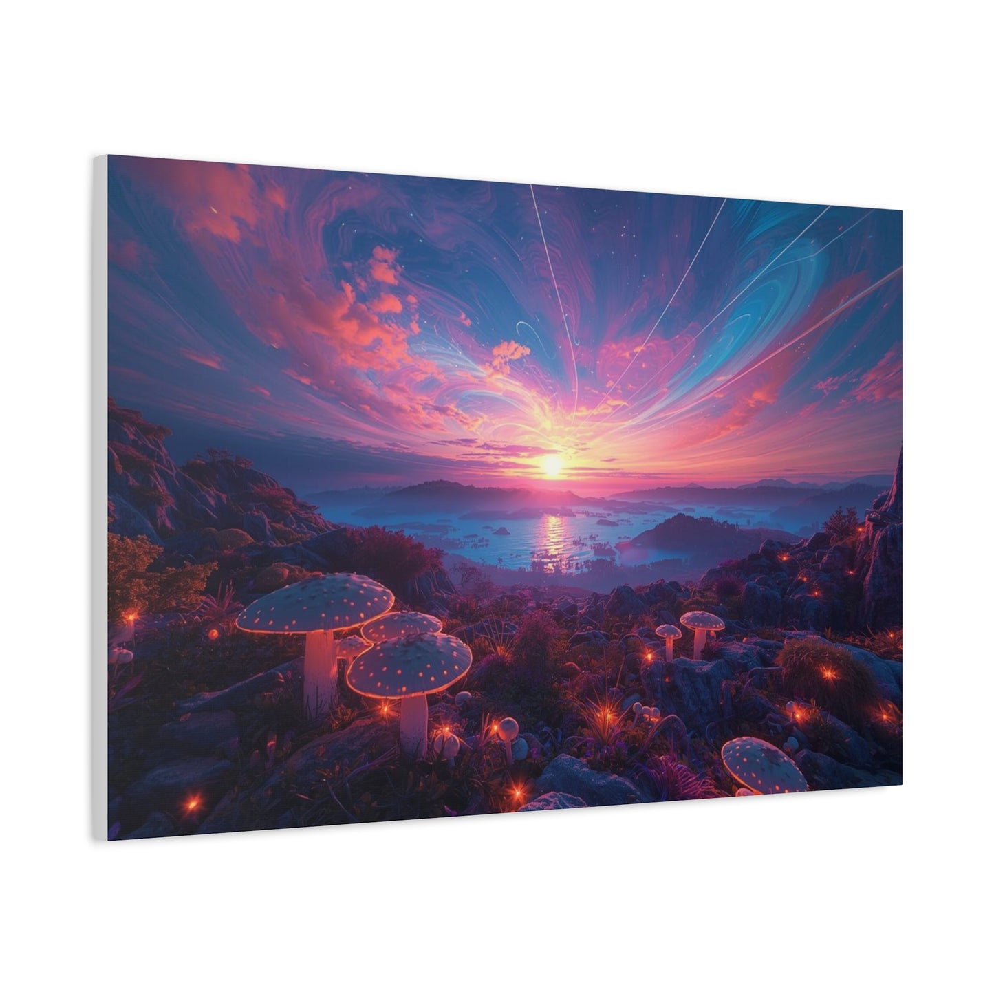 Psychedelic Landscape Canvas Wall Art