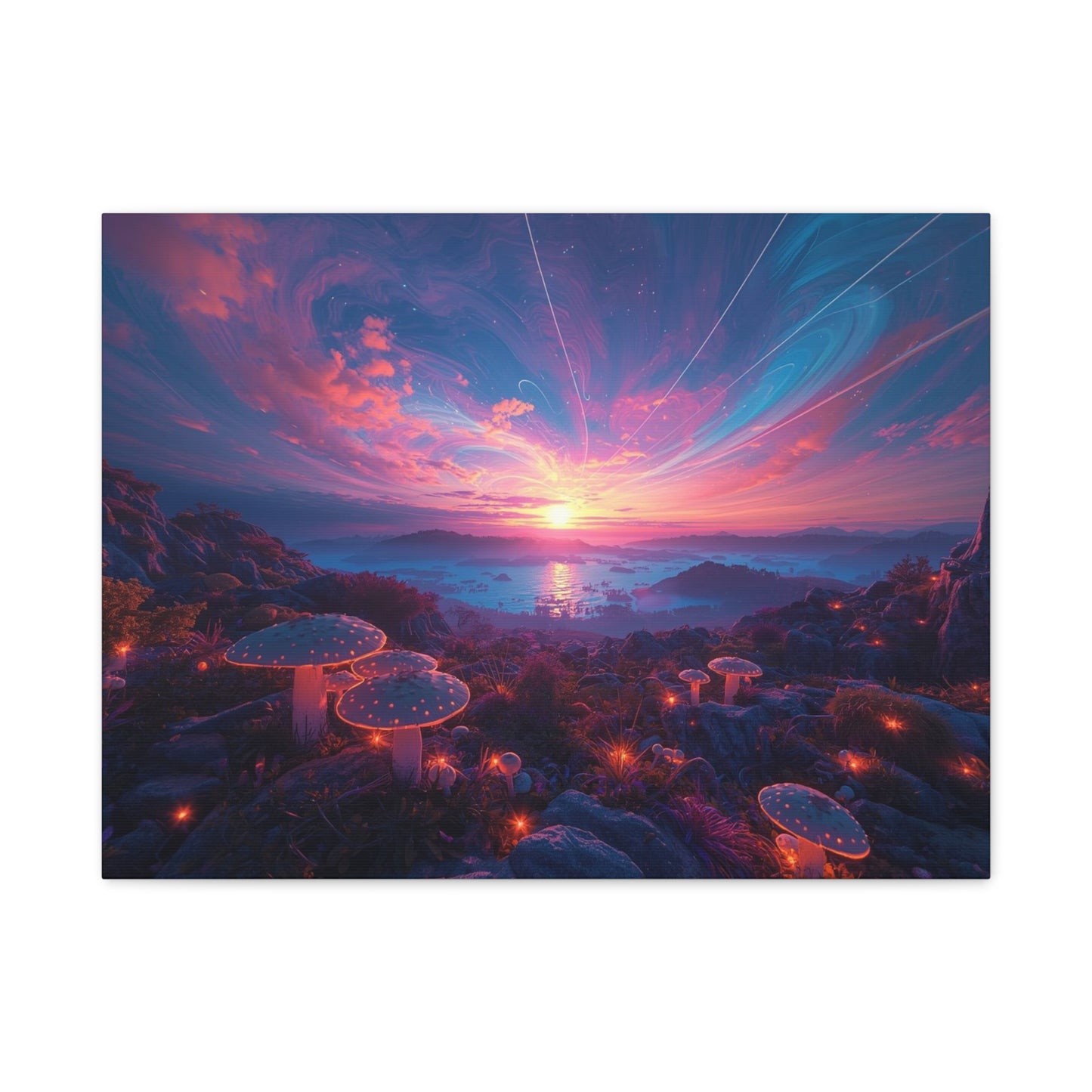 Psychedelic Landscape Canvas Wall Art