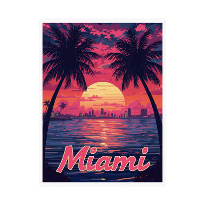 Miami Psychedelic Travel Poster