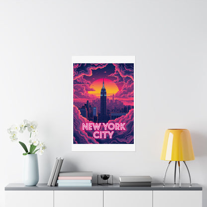 New York City Psychedelic Travel Poster