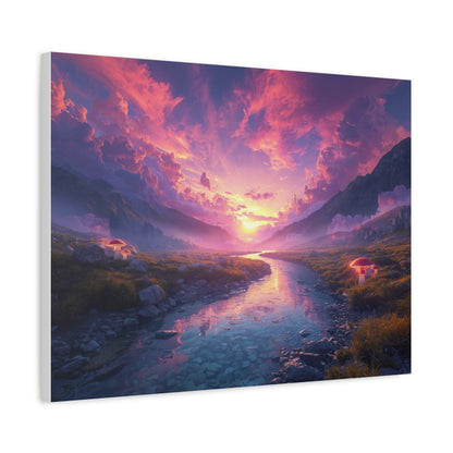 Psychedelic Landscape Canvas Wall Art