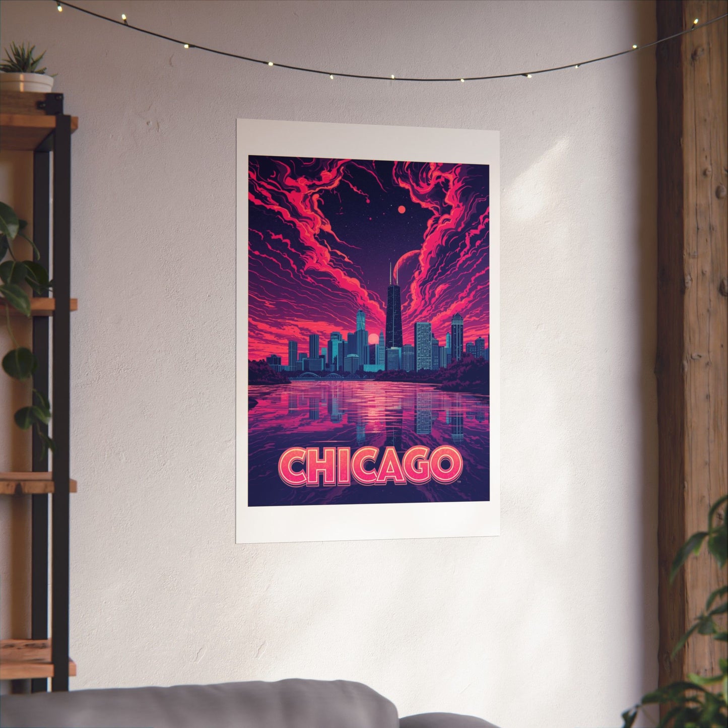 Chicago Psychedelic Travel Poster