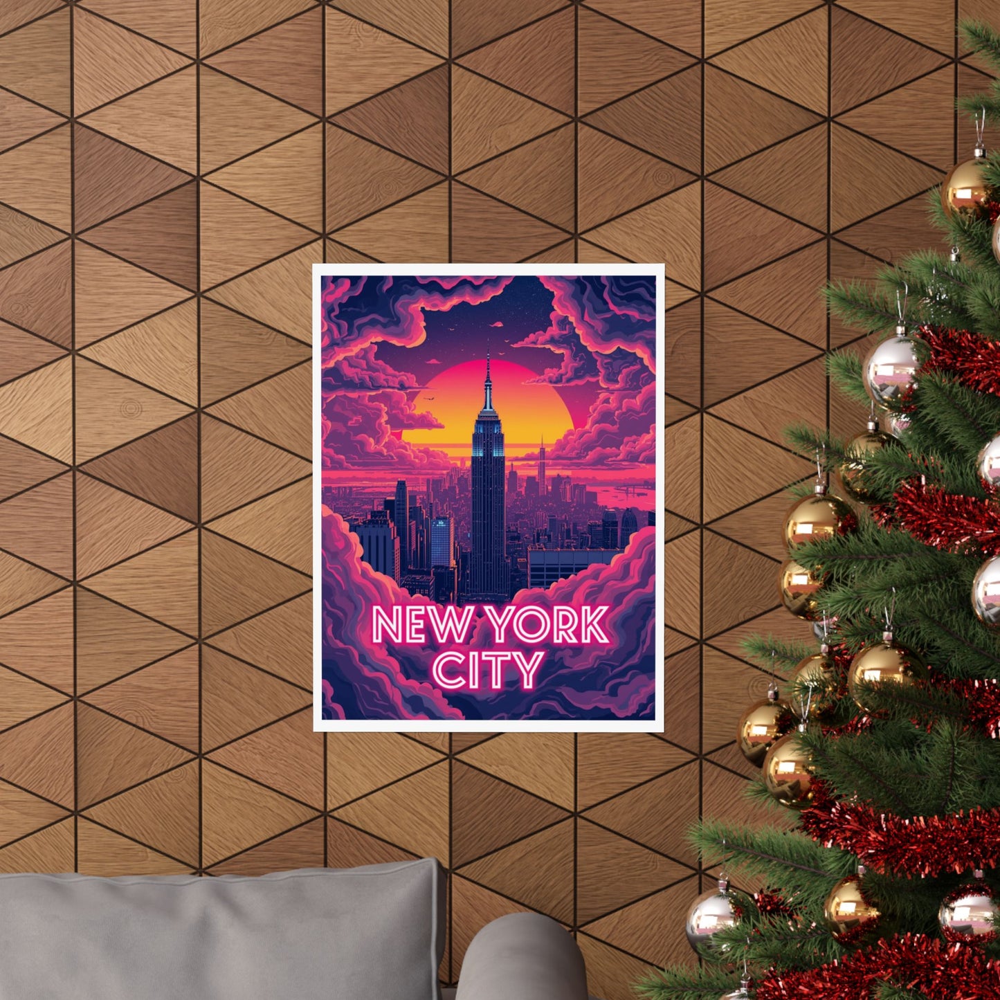 New York City Psychedelic Travel Poster