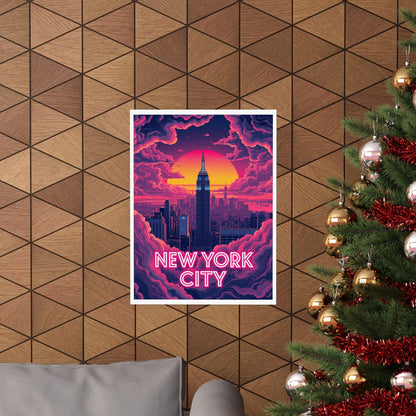 New York City Psychedelic Travel Poster