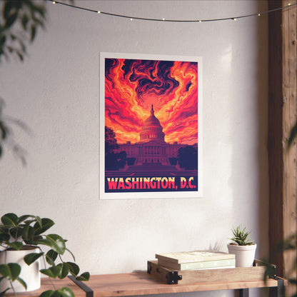 Washington, D.C. Psychedleic Travel Poster