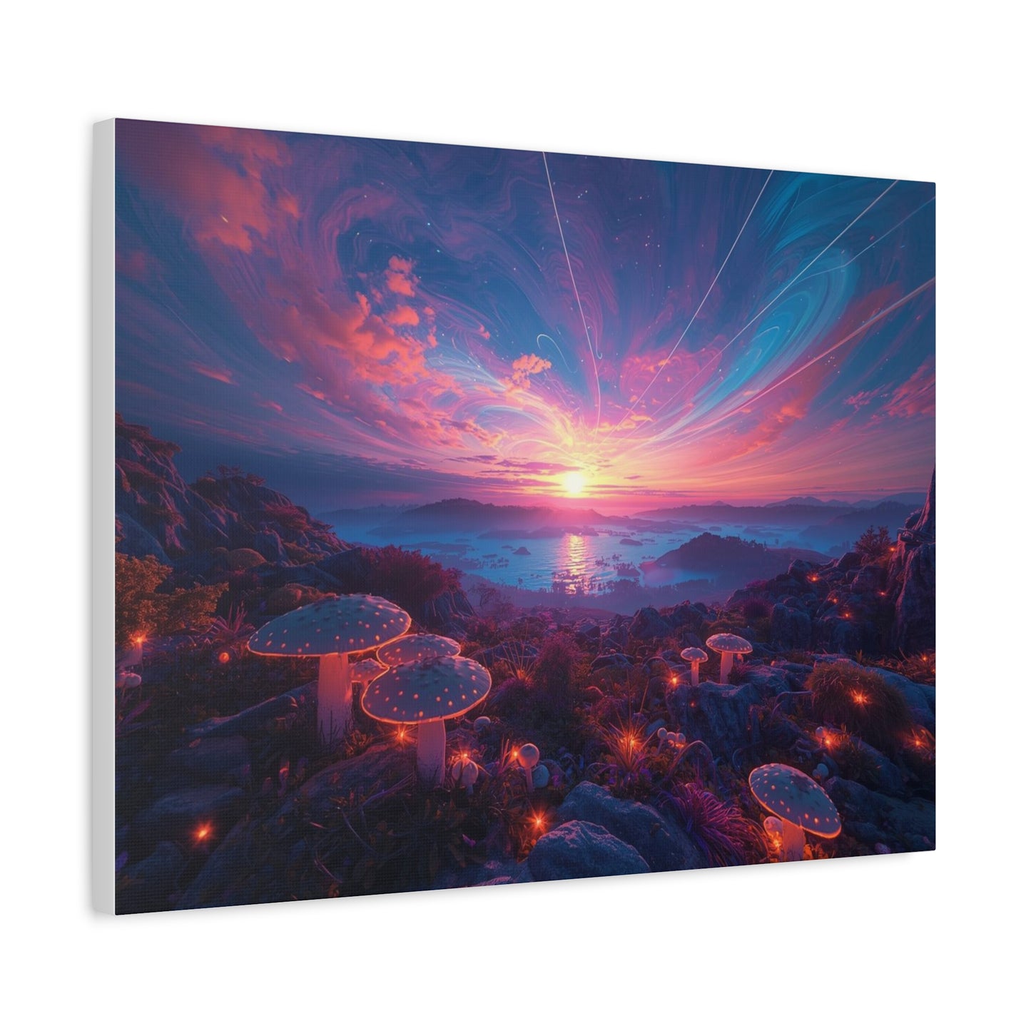 Psychedelic Landscape Canvas Wall Art