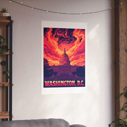Washington, D.C. Psychedleic Travel Poster