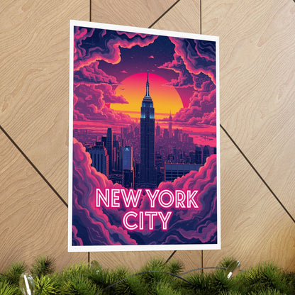 New York City Psychedelic Travel Poster