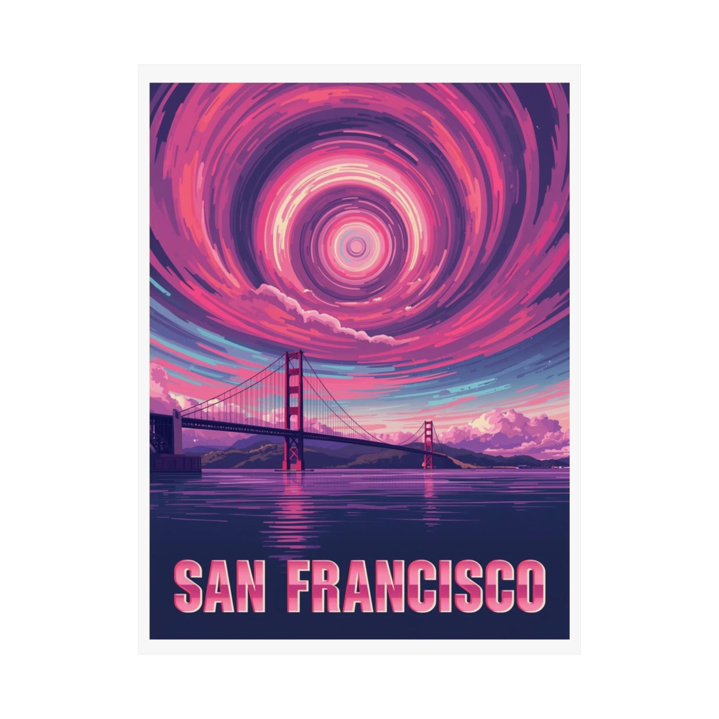 San Francisco Psychedelic Travel Poster
