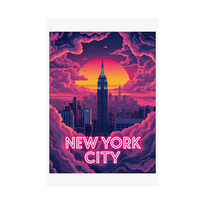 New York City Psychedelic Travel Poster
