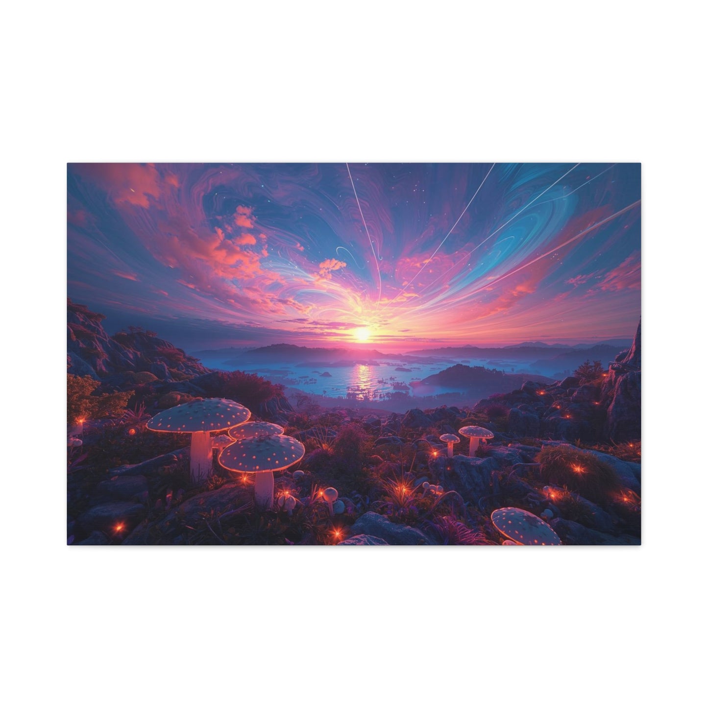 Psychedelic Landscape Canvas Wall Art