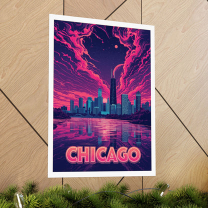 Chicago Psychedelic Travel Poster