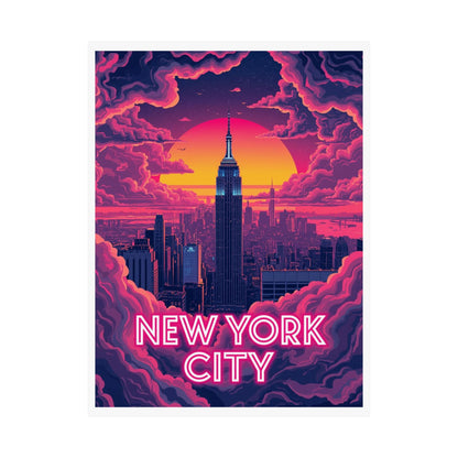 New York City Psychedelic Travel Poster